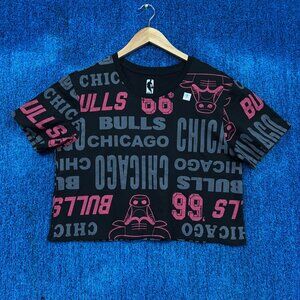 NBA Chicago Bulls Graphic Crop Top Size Medium